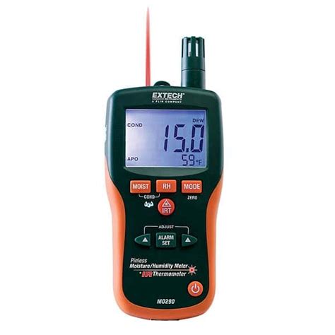 extech moisture pin pinless moisture meter|extech moisture meter mo290.